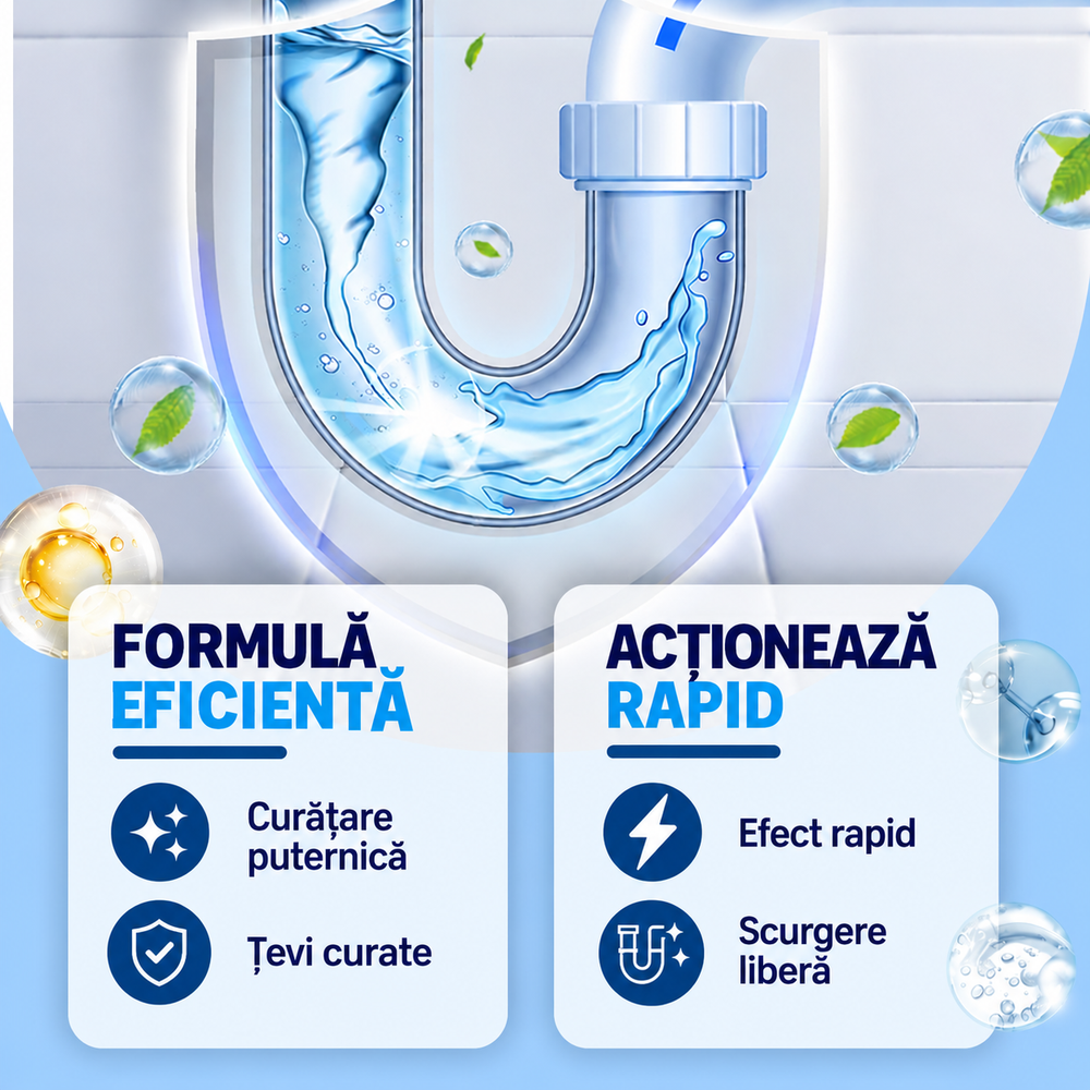 Spumă Activă pentru Desfundarea Țevilor