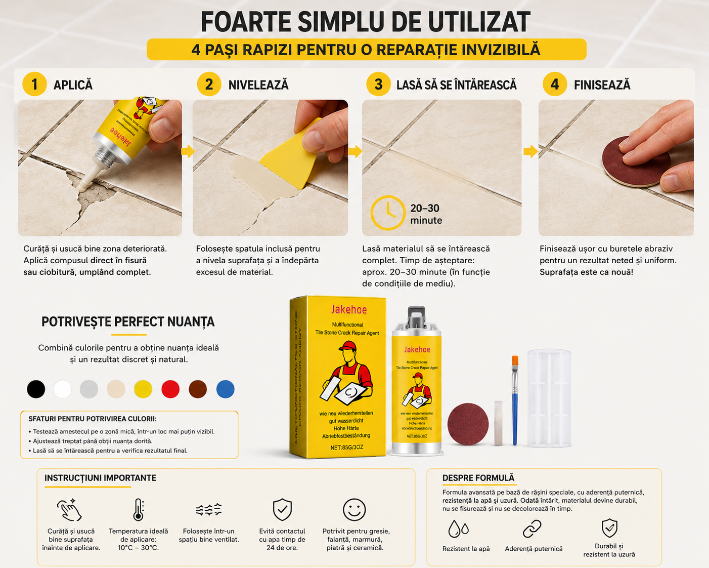 Set de reparare fisuri gresie faianță
