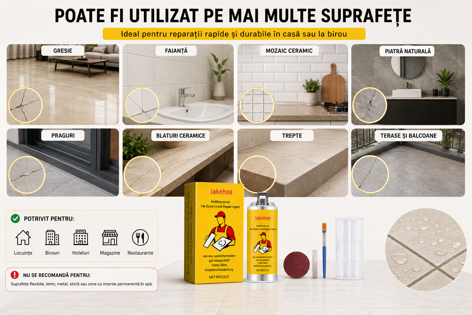 Set de reparare fisuri gresie faianță